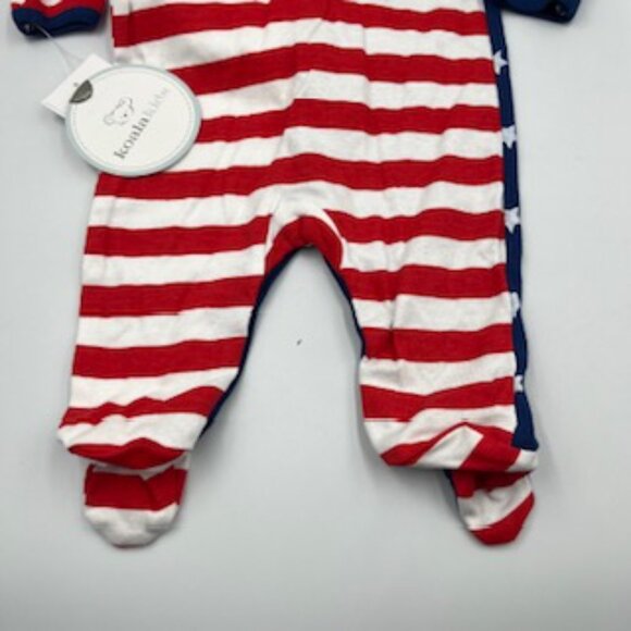 NEW Koala Kids Baby 3 To 6 Months Footed Coverall Stars And Stripes NWT - Picture 12 of 12
